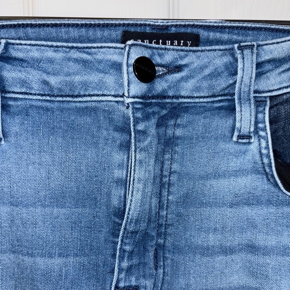 Sanctuary Modern Color-Block Straight Jeans Blue 32 - Picture 5 of 13